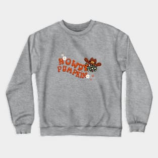 Howdy Pumpkin: Western Halloween Floral Pumpkin Cow Girl Crewneck Sweatshirt